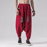 Mens Cotton Baggy Hippie Boho Gypsy Aladdin Yoga Harem Pants