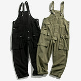 Men's Denim Bib Overalls Fashion Relaxed Fit Casual Jumpsuit Lightweight Overalls with Pockets