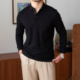 Men's Casual Bottoming Slim-fit Long-sleeved POLO Shirt