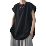 Summer Solid Sleeveless T-shirt