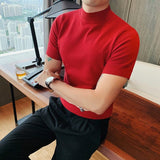 Half High Neck Knitted T-shirt