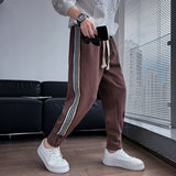 Men's Casual Side Web Stripe Lounge Pants