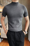 Half High Neck Knitted T-shirt