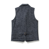 Retro Tweed Double Layer Multi-pocket Vest