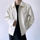 Cropped Lapel Single Breasted Jacket