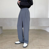 Men's Casual Simple Straight Drape Wide Leg Pants