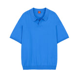 Men's Ice Silk Knit T-Shirt Short Sleeve POLO Shirt