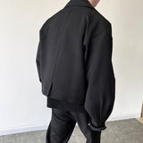 Men's Irregular Placket Cropped Jacket