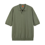 Men's Ice Silk Knit T-Shirt Short Sleeve POLO Shirt