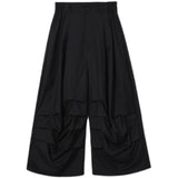 Japanese Retro Dark Pleated Loose Straight Wide Leg Pants