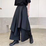 Multi-layer Splicing Irregular Hakama Baggy Harem Pants