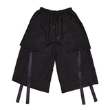 Mens Skirts Loose Gothic Black Wide Leg Harajuku Harem Pants