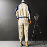 American Vintage Long Sleeve Button-Front Work Coverall with Multi Pockets