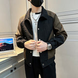 Men's Loose Colorblock Casual Jacket