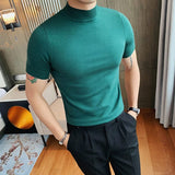 Half High Neck Knitted T-shirt