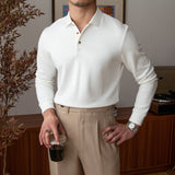 Men's Casual Bottoming Slim-fit Long-sleeved POLO Shirt