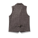 Retro Tweed Double Layer Multi-pocket Vest