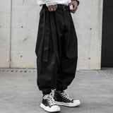 Men's Casual Loose Wide Leg Belt Bloomers