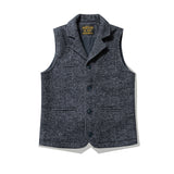 Retro Tweed Double Layer Multi-pocket Vest