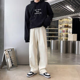 Men Casual Irregular Wrinkle Loose Wide Leg Pants