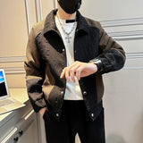 Men's Loose Colorblock Casual Jacket