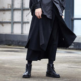 Men's Casual Skirt Pants Loose Wide Leg Harem Pant Japanese Harajuku Kimono Trousers