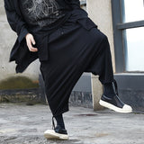 Men's Casual Wide Leg Baggy Harem Pant Lightweight Drop Crotch