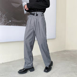 Irregular Double Waist Trousers With Decoration