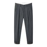 Men's Casual Solid Color Loose Straight Thin Cropped Pants