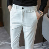 Men's Striped Slim Fit Casual Pants