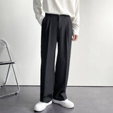 Business Casual Simple Classic Solid Color Drape Pants