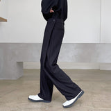 Irregular Diagonal Drape Suit Pants