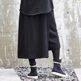 Mens Skirts Loose Gothic Black Wide Leg Harajuku Harem Pants