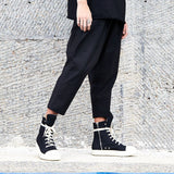 Straight Cropped Casual  Trousers