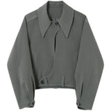 Men's Irregular Placket Cropped Jacket