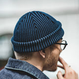 Navy Blue Knitted  Beanie Hat