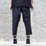 Straight Cropped Casual  Trousers