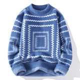 Geometric Pattern Jacquard Couple Sweater
