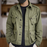 Men's Retro Military Style Army Green Jacket