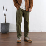 Men's Vintage British Solid Color Straight Leg Casual Pants