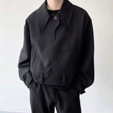 Men's Irregular Placket Cropped Jacket