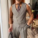 British Retro Suit Collar Vest