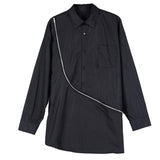 Men's Japanese Diablo Zipper Long Sleeve Mid-Length Shirt