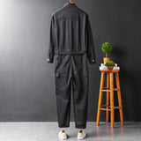 Men's Fashion Casual Long Sleeve Jumpsuits Cotton Blend Work Coverall