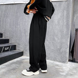 Men Casual Irregular Wrinkle Loose Wide Leg Pants