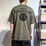 Men's Letter Print Cotton Loose Tee