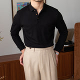 Men's Casual Bottoming Slim-fit Long-sleeved POLO Shirt