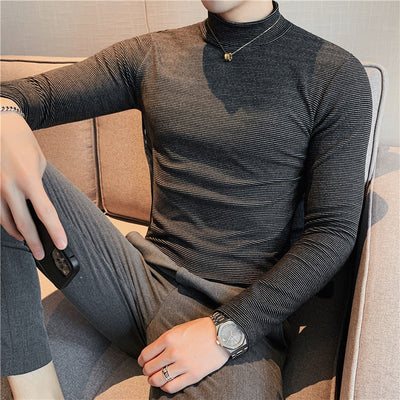 Half Turtleneck Long Sleeve T-Shirt