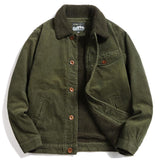 Men's Winter Retro Fleece Corduroy Western Jacket