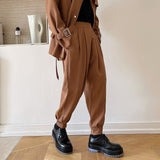 Men's Casual Loose Pleated High Waisted Harem Pants